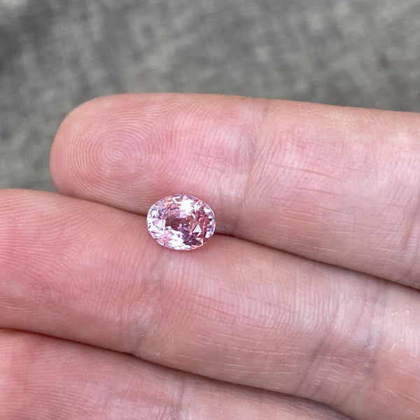 2.10 ct Oval Orangish Pink Padparadscha Sapphire Certified Unheated