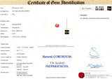 2.10 ct Oval Orangish Pink Padparadscha Sapphire Certified Unheated