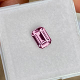 1.27 ct Emerald Cut Pink Sapphire Certified Unheated
