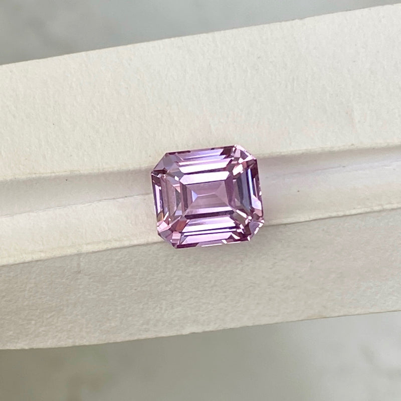 2.05 ct Pink Sapphire Emerald Cut Unheated Ceylon