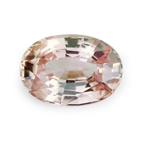 1.51 ct Pink Champagne Oval Cut Natural Unheated Sapphire