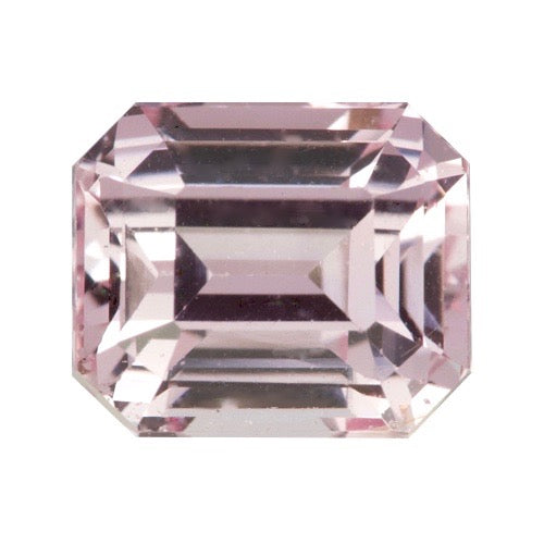 1.18 ct Peach Pink Sapphire Natural Ceylon Emerald Cut Certified Unheated