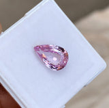 3.02 ct  Pink Pear Sapphire Natural Certified Unheated