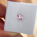 1.12 ct Square Peach Sapphire Natural Unheated Certified