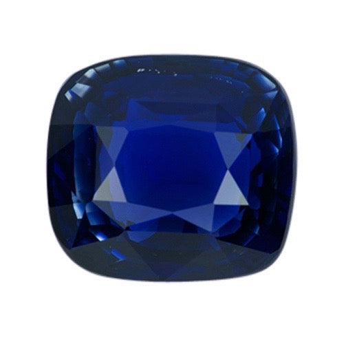 3.09 ct Ceylon Royal Blue  Cushion Natural Sapphire  Certified Unheated