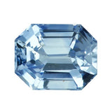 2.24 ct Sky Blue Emerald Cut Natural Certified Unheated Sapphire