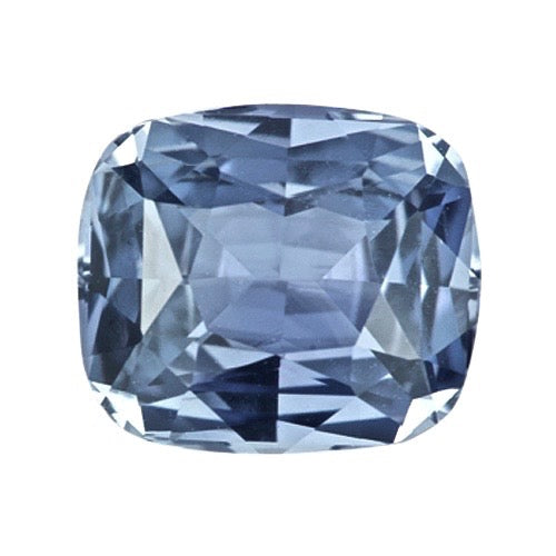 2.14 ct Steel Blue Natural Cushion Sapphire Unheated Certified