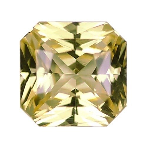 1.60 ct Vivid Yellow Square Radiant Cut Natural Unheated Sapphire