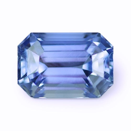 3.10 ct Blue Emerald Cut Natural Unheated Sapphire