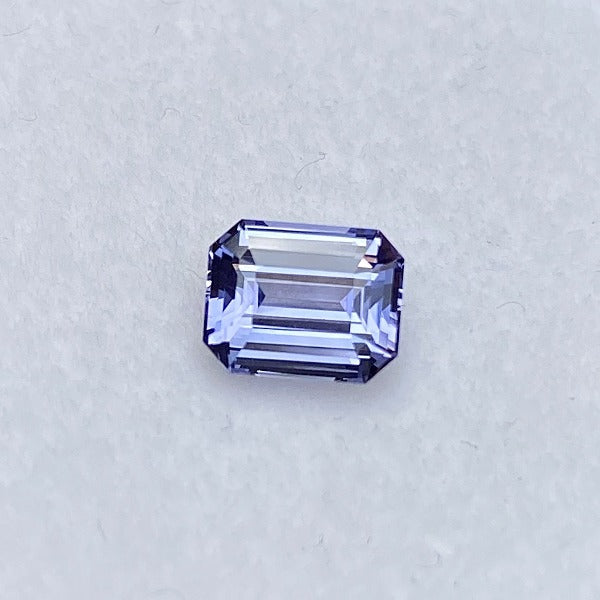 1.49 ct Emerald Cut Violet Sapphire Certified Unheated