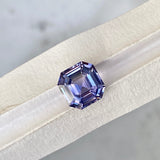 2.05 ct Violet Sapphire Square Emerald Cut Unheated Ceylon