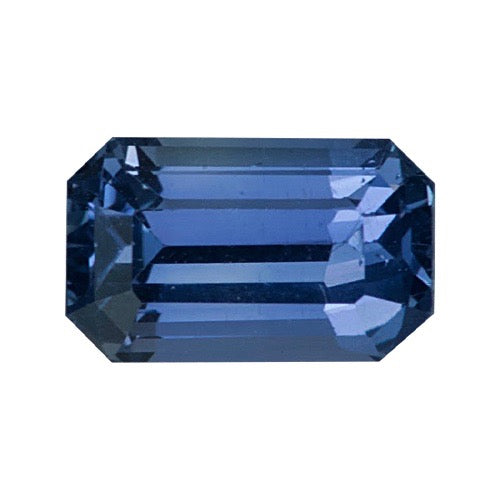 1.11 ct Violetish Blue Emerald Cut Natural Unheated Sapphire