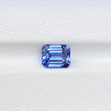 2.15 ct Violetish Blue Sapphire Emerald Cut Natural Unheated