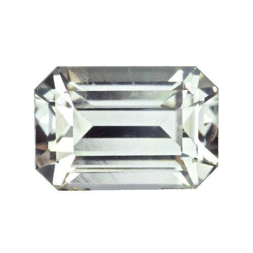 1.56 ct Emerald Cut Pastel Champagne Sapphire Unheated Certified