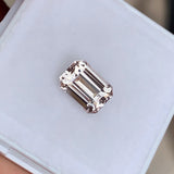 1.56 ct Emerald Cut Pastel Champagne Sapphire Unheated Certified
