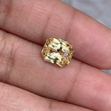4.01 ct Radiant Cut Yellow Sapphire Certified Unheated