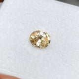 1.46 ct Oval Light Apricot Yellow Sapphire Natural Unheated