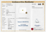 1.09 ct Ceylon Yellow Sapphire Natural Unheated Certified