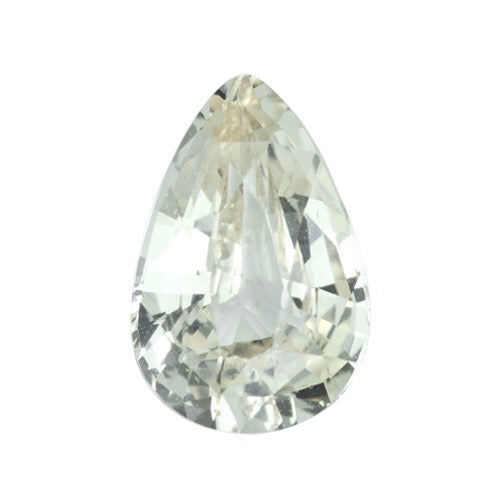 1.52 ct Pear Pastel Yellow Natural Ceylon Sapphire Unheated Certified