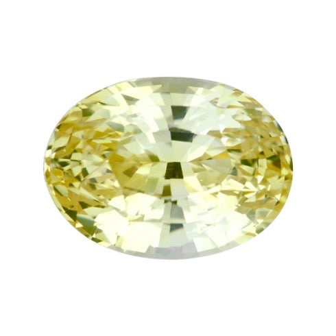 3.01 ct Oval Yellow Ceylon Sapphire Natural Unheated Certified