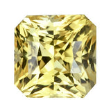 2.54 ct Yellow Sapphire Square Unheated Certified