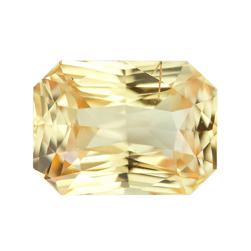 1.55 ct Apricot Sapphire Radiant Cut Natural Heated