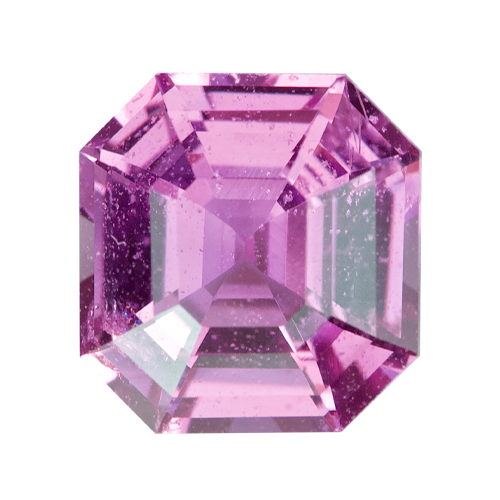 1.10 ct Square Emerald Cut Pink Sapphire Certified Unheated