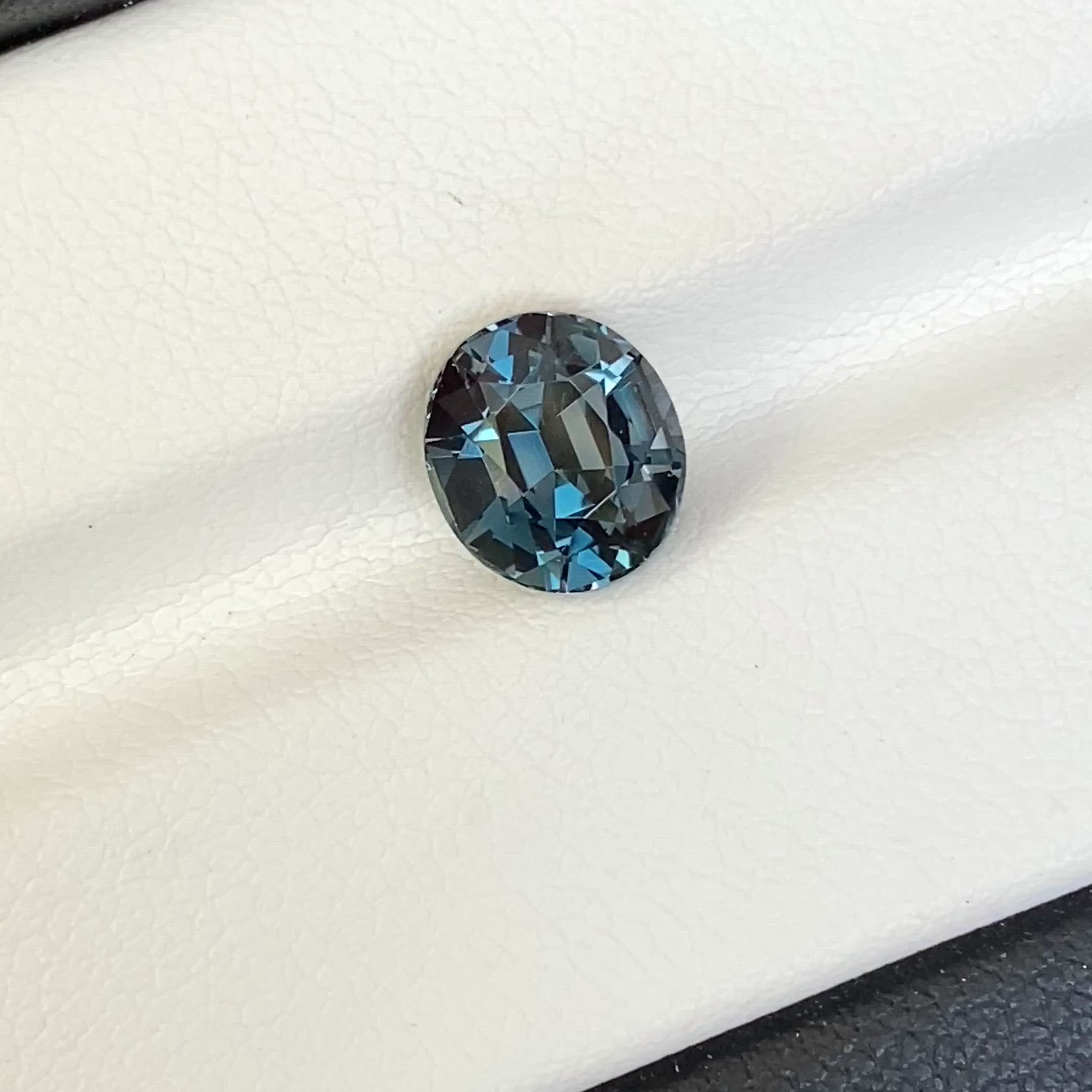 2.58 ct Steel Blue Sapphire Oval Natural Unheated