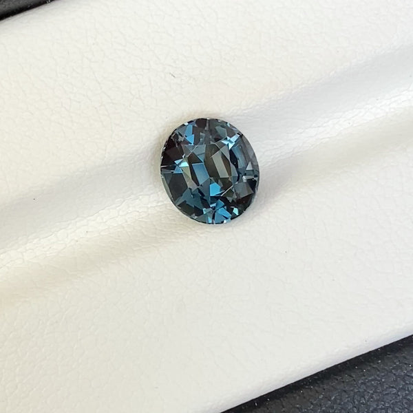2.58 ct Steel Blue Sapphire Oval Natural Unheated