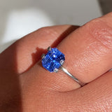 2.08 ct Vivid Cornflower Blue Sapphire Radiant Cut Natural Unheated