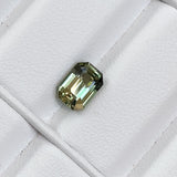 2.06 ct Olive Green Sapphire Emerald Cut Natural Unheated