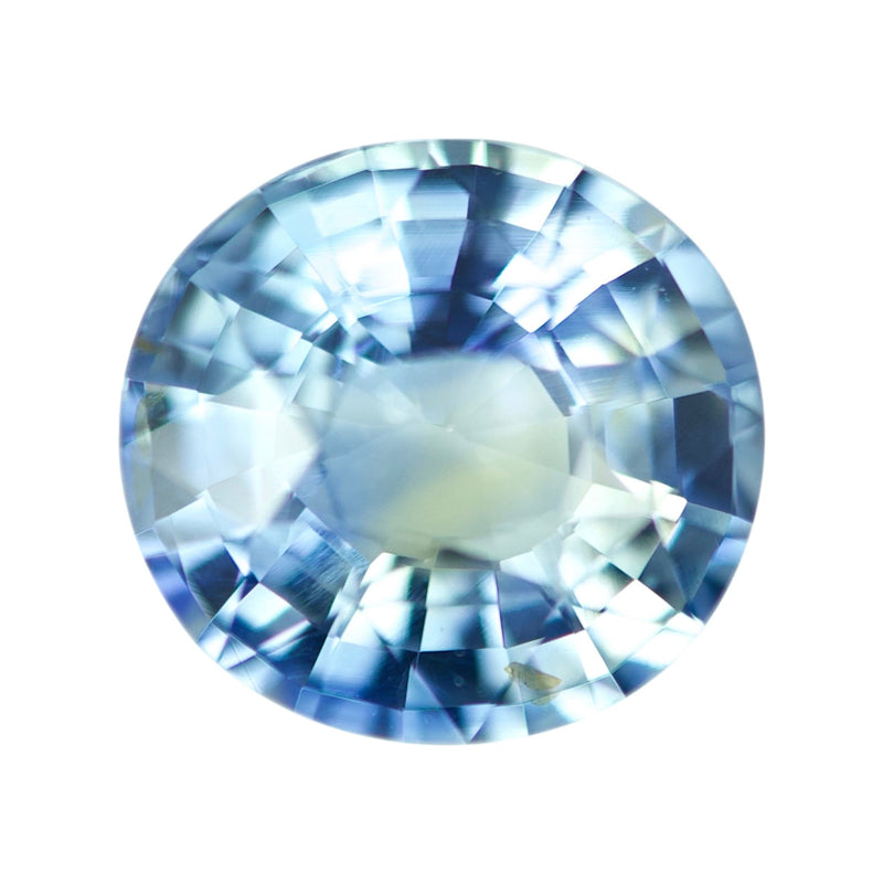 3.05 ct Parti Sapphire Oval Unheated Certified
