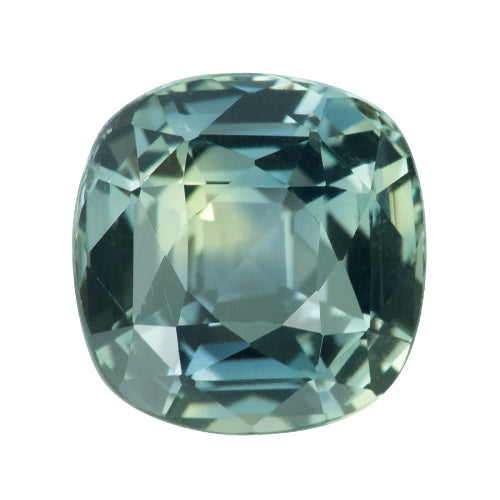 3.19 ct Cushion Mint Green Sapphire Certified Unheated