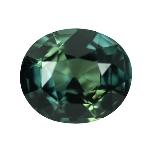 2.31 ct Blue Green Oval Sapphire Certified Unheated