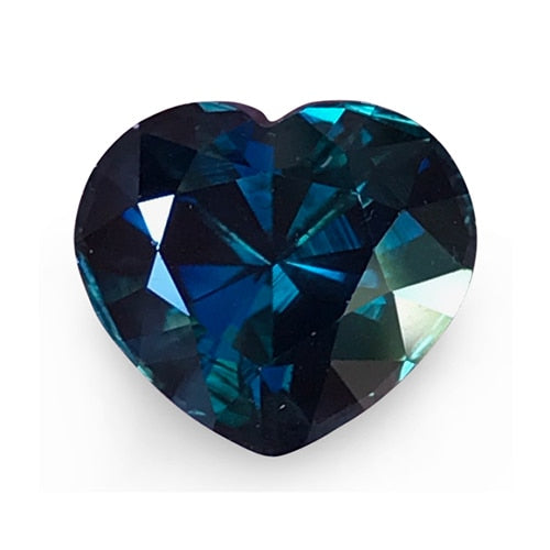 3.20 ct Blue Green Heart Cut Natural Unheated Sapphire