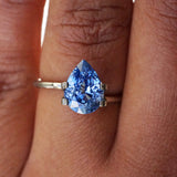 pear blue sapphire