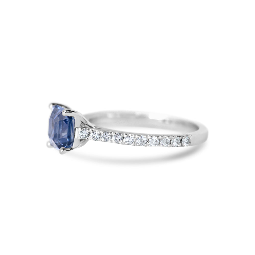 Cornflower Blue Sapphire Engagement Ring