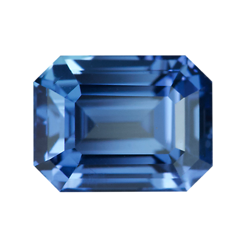 1.53 ct Emerald Cut Blue Sapphire Unheated Ceylon
