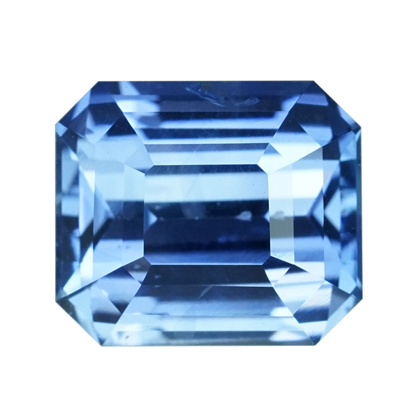 1.63 ct Blue Sapphire Emerald Cut Unheated Ceylon
