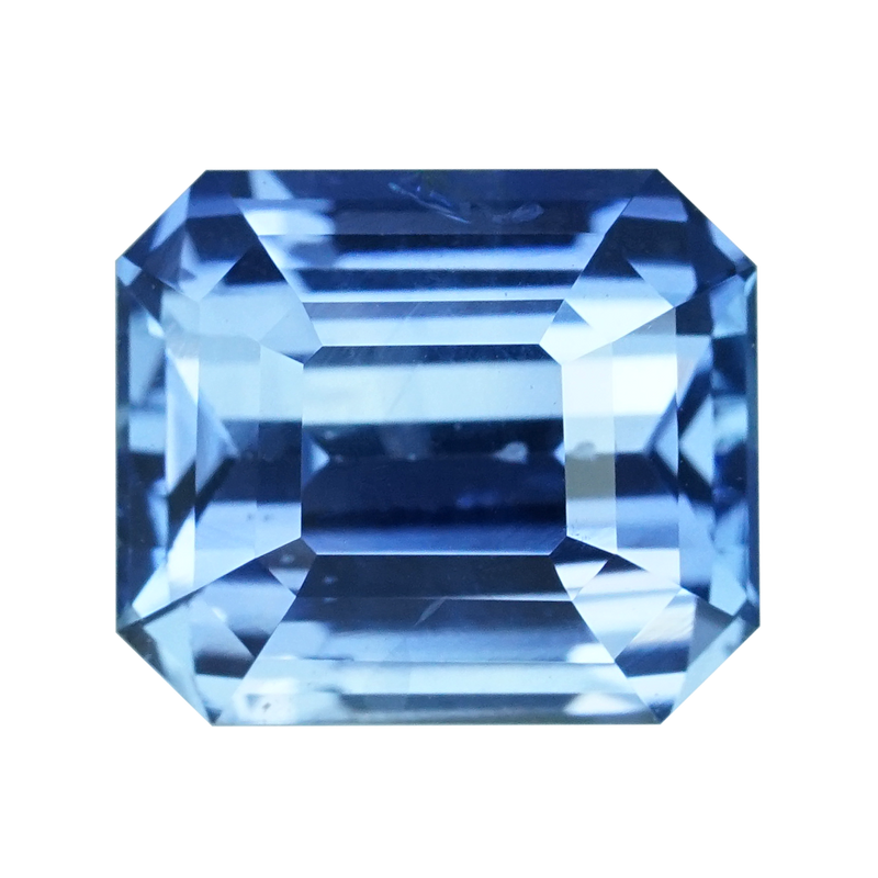 1.63 ct Blue Sapphire Emerald Cut Unheated Ceylon