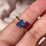 2.20 ct Cornflower Blue Sapphire Radiant Cut Natural Ceylon Unheated