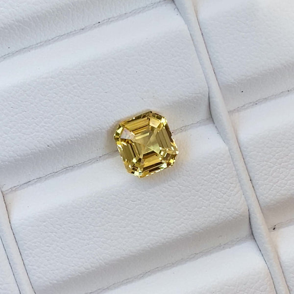 2.50 ct Vivid Yellow Sapphire Emerald Cut Natural Unheated