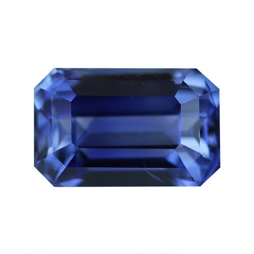 SOLD 1.80 ct Bi-Colour Blue Emerald Cut Natural Unheated Sapphire