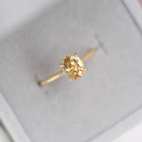 Yellow Sapphire Yellow Gold Solitaire Engagement Ring