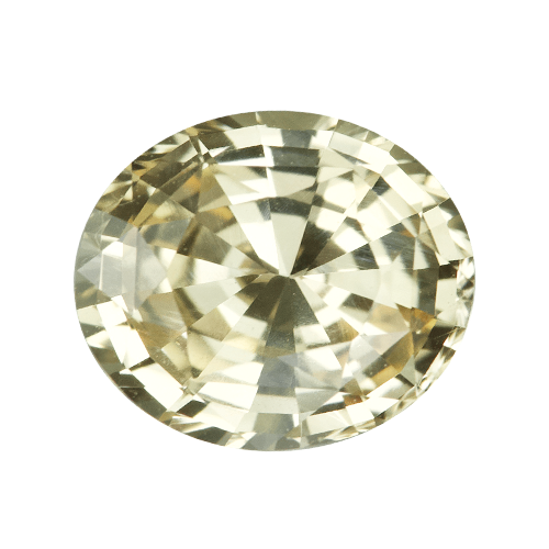 1.46 ct Oval Light Apricot Yellow Sapphire Natural Unheated