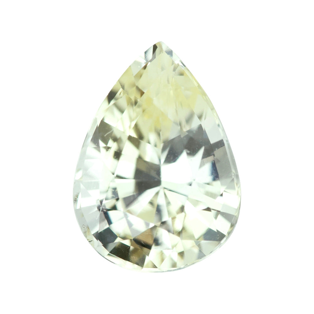 2.55 ct Champagne Yellow Sapphire Pear Natural Unheated Gems