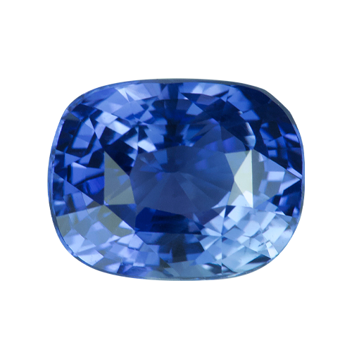 2.55 ct Cushion Cornflower Blue Sapphire Unheated Certified