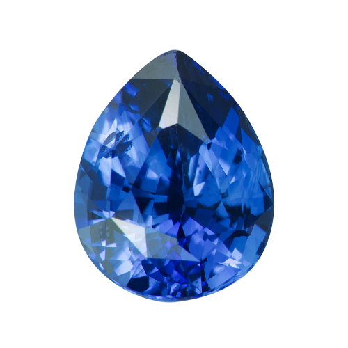 2.49 ct Pear Blue Sapphire Certified Heated