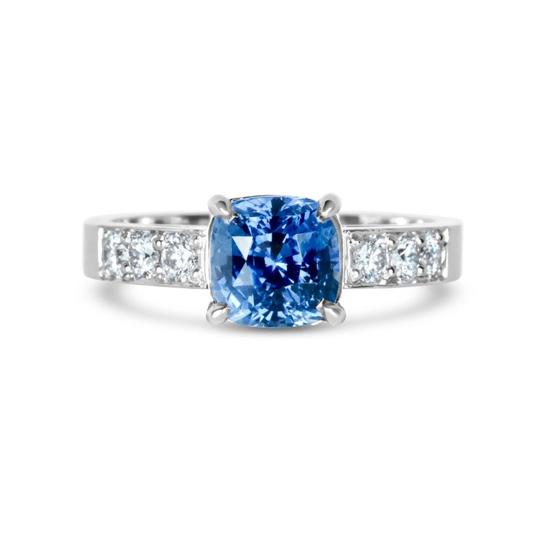 Cornflower Blue Sapphire Platinum Ring