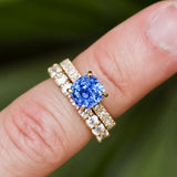 Blue Sapphire Engagement Ring Yellow Gold